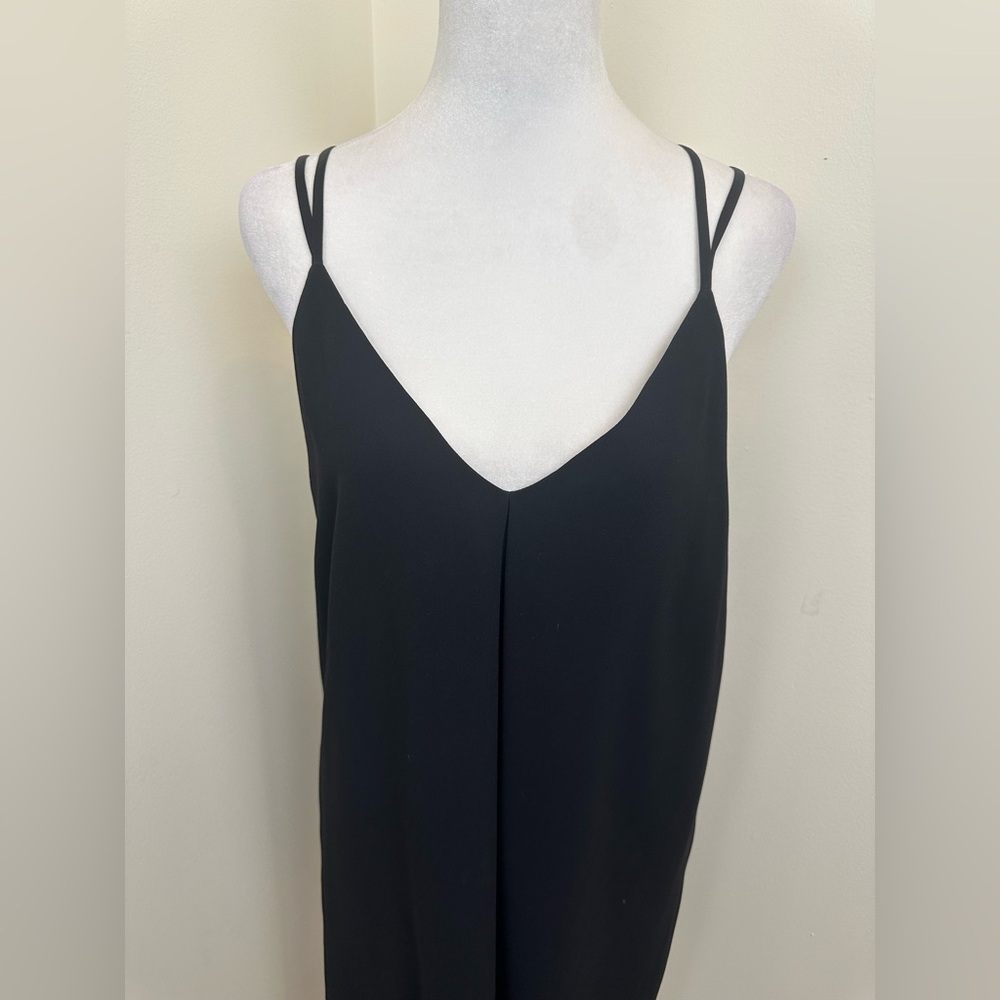 Alice + Olivia Lianne Mini Dress Womens Medium Black Racer Back V-Neck S Cut
Out - Picture 2 of 8